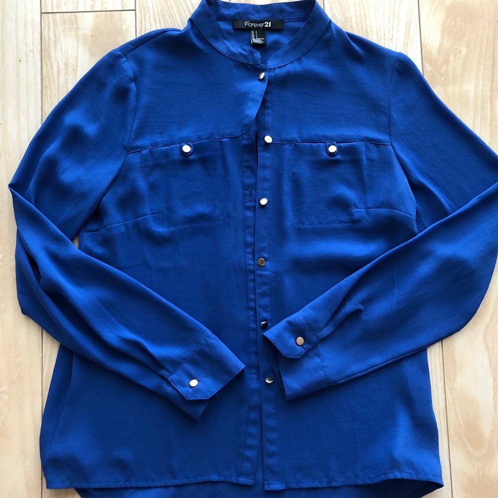 Royal blue blouse forever21